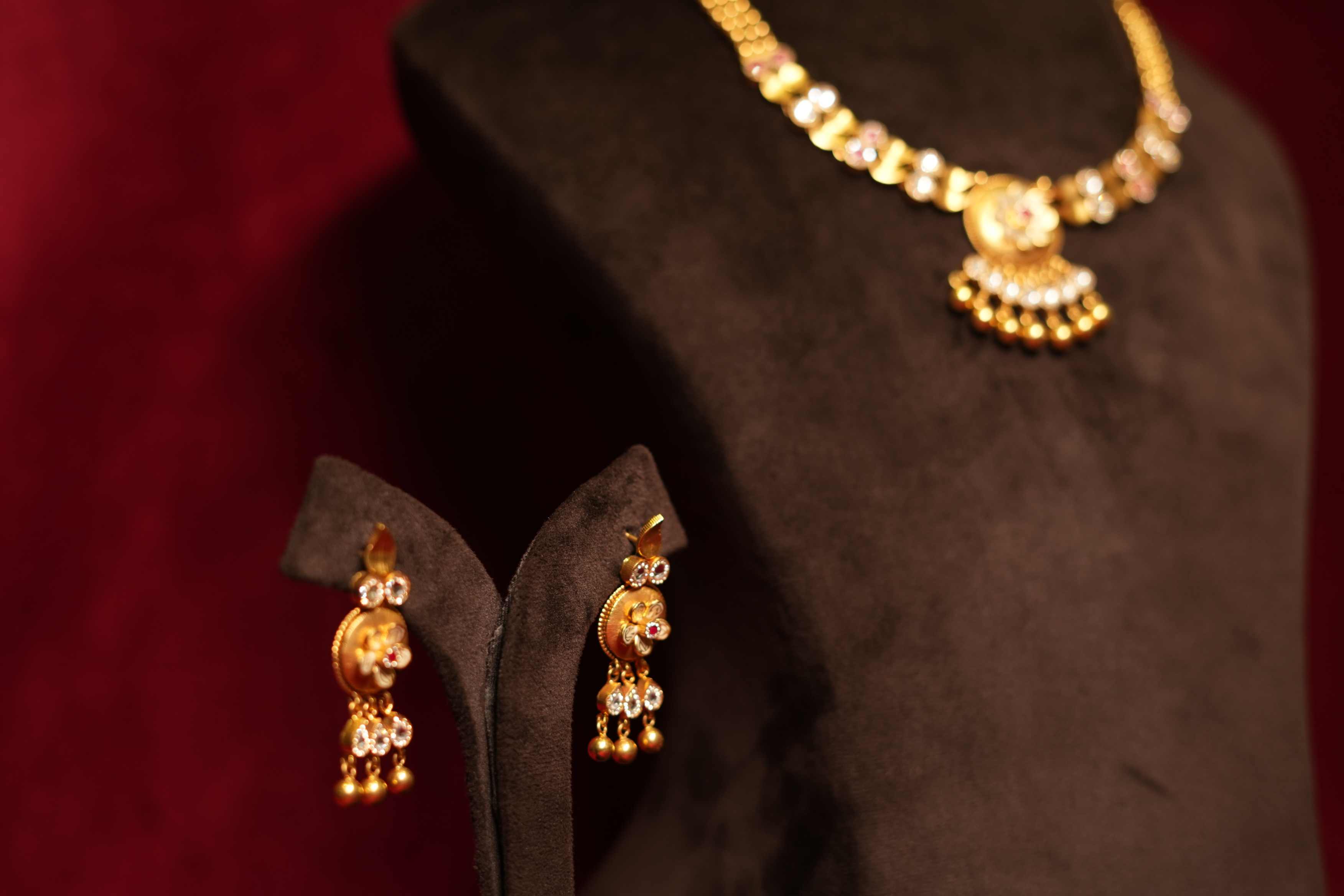Gold Jhumka Set